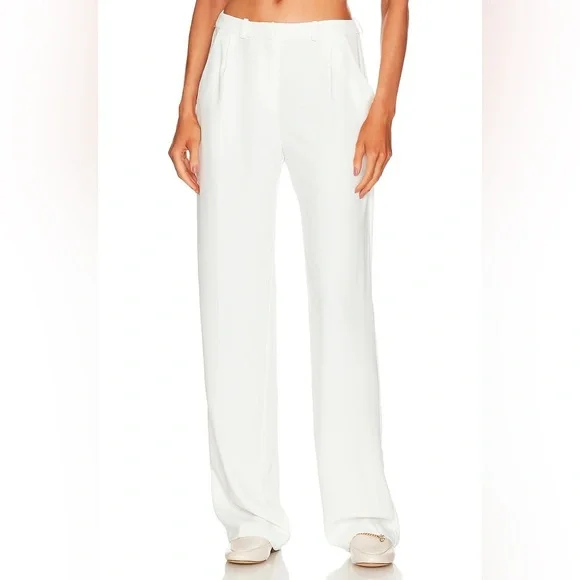 Amanda Uprichard Wallce Pants in Ivory - Picture 2 of 10